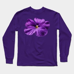 Intricately Detailed February Viola Flower Long Sleeve T-Shirt